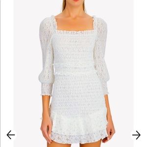 NWT Saylor Gal Smocked Long Sleeve Mini Dress